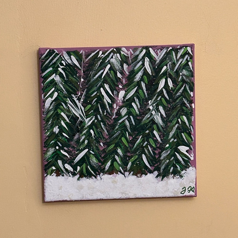 Winter Snow Scene With Forrest  “The Beauty Of The Storm” Original Painting